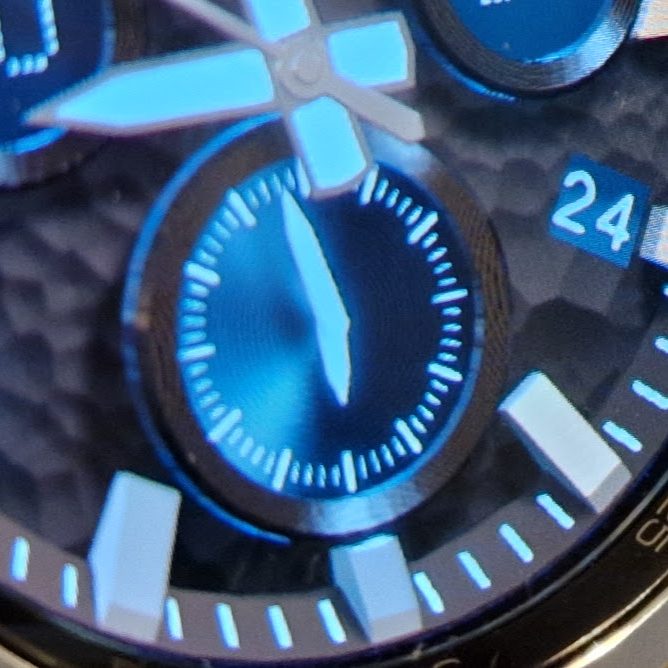 Analog world time dial - brown watch face, copper hour markers